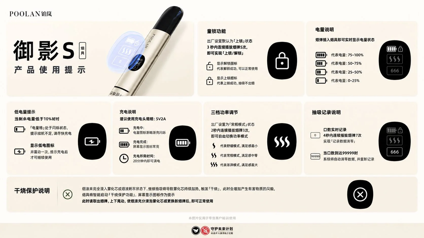 铂岚御影S使用说明：童锁、电量显示、功率调节与干烧保护操作指南 文章封面