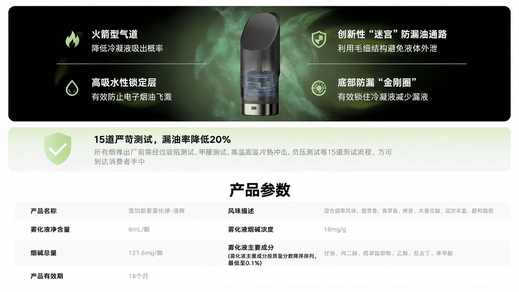 雪加新星清晖产品参数